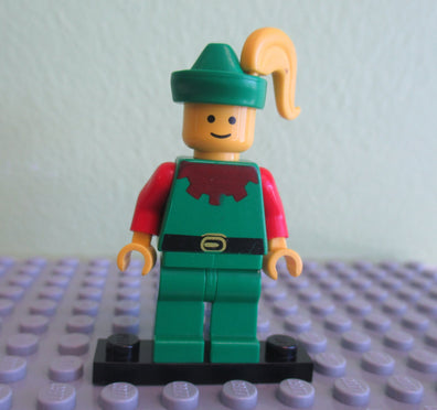 LEGO Minifigure-Forestman - Red, Green Hat, Yellow Plume-Castle / Forestmen-CAS138-Creative Brick Builders